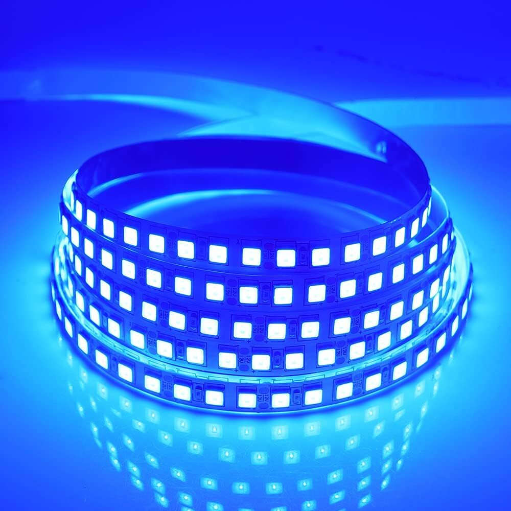 LED Light Strip, 16.4ft 600 Units SMD 5054 LEDs(5050 Upgraded) Blue